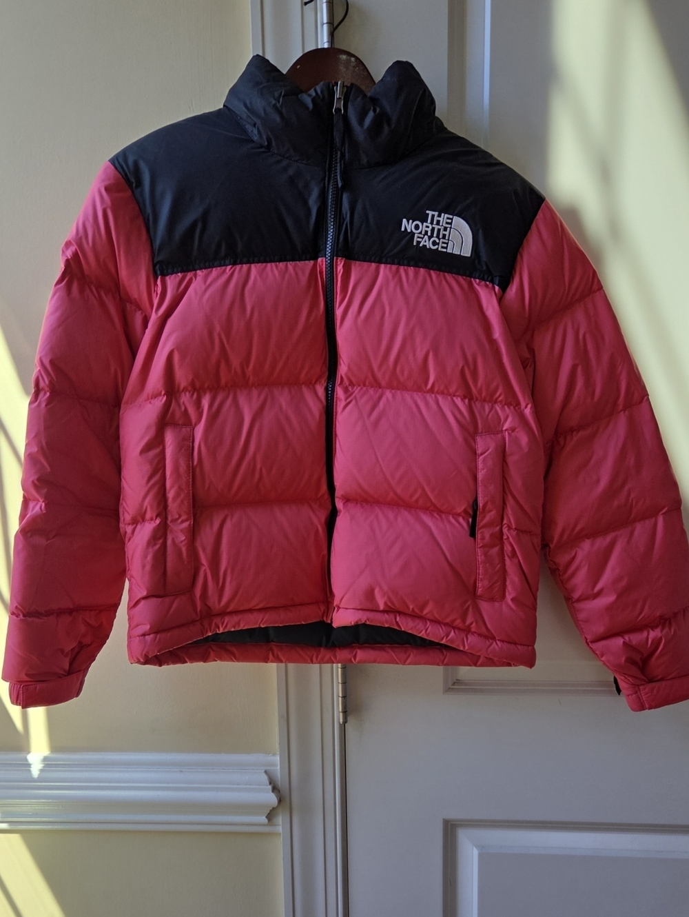 The North Face Retro Nuptse jacket black and pink size M